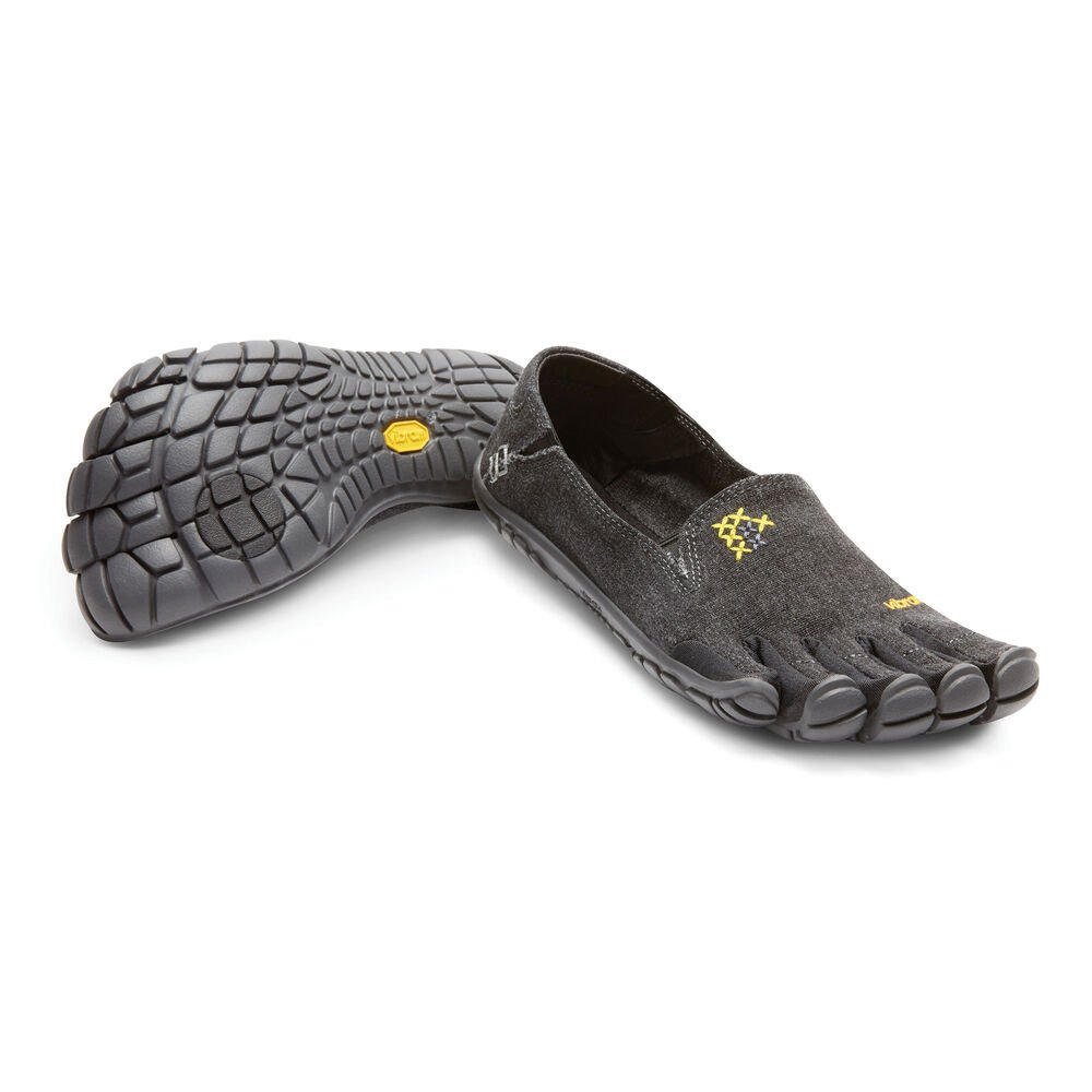 Vibram Five Fingers Womens CVT-Hemp - Barefoot Shoes Black - EWA673948